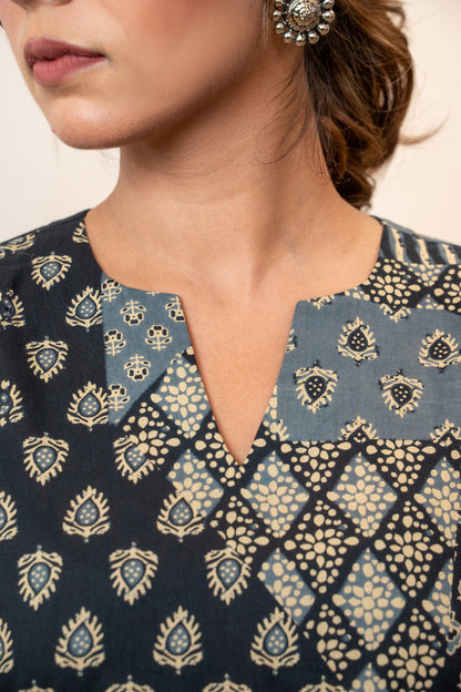 Zari Bagh Cotton Top