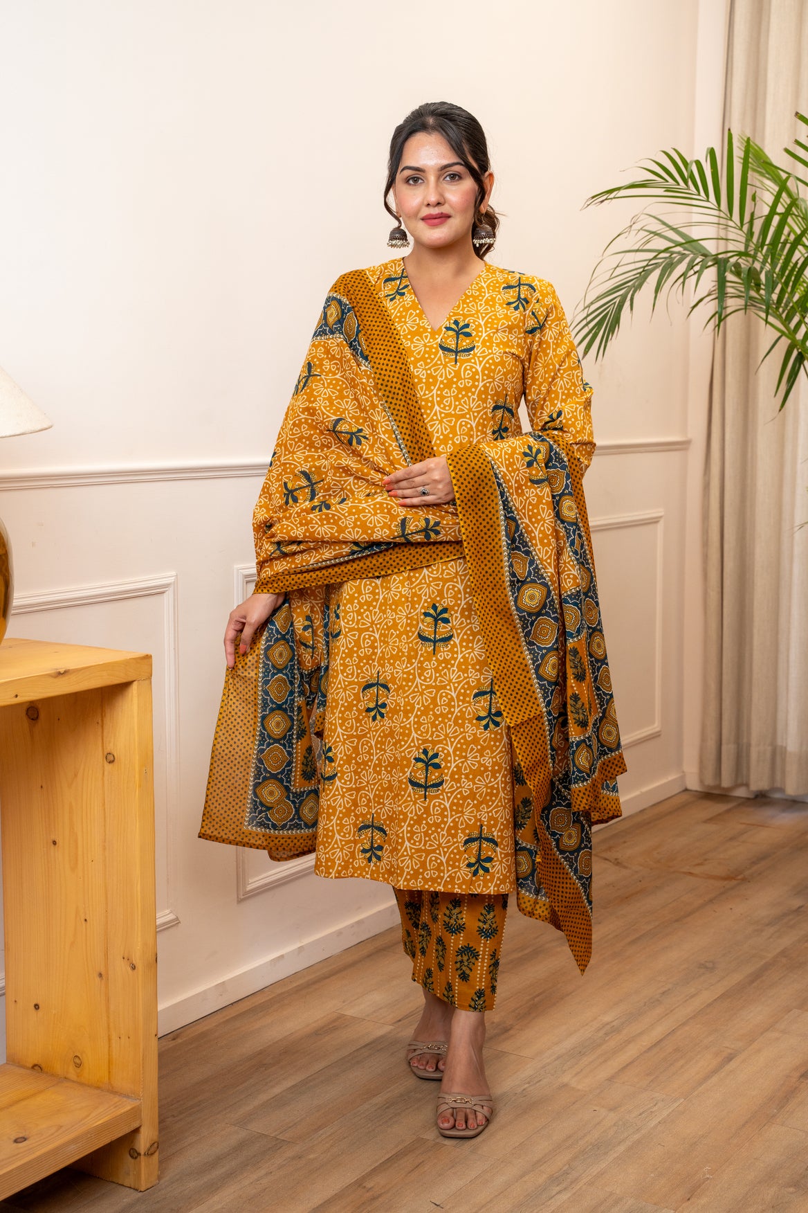 Amaltas Grove Kurta Pant Set With Dupatta