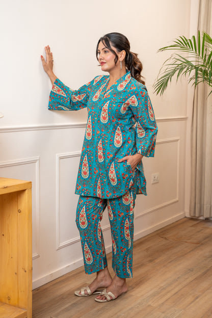 Noor Paisley Cotton Co-ord Set