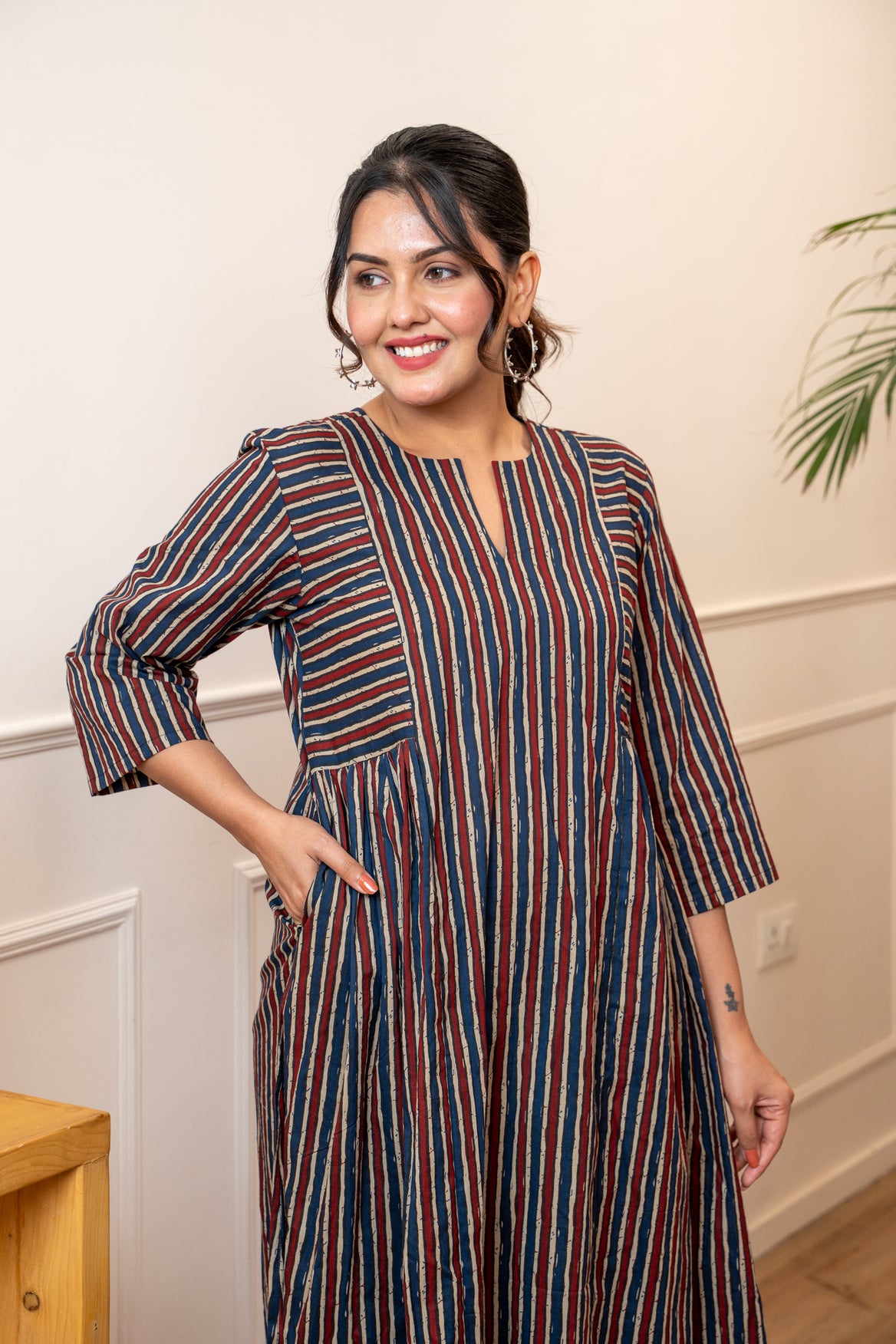 Sutrangi Leher Stripes Co-ord Set