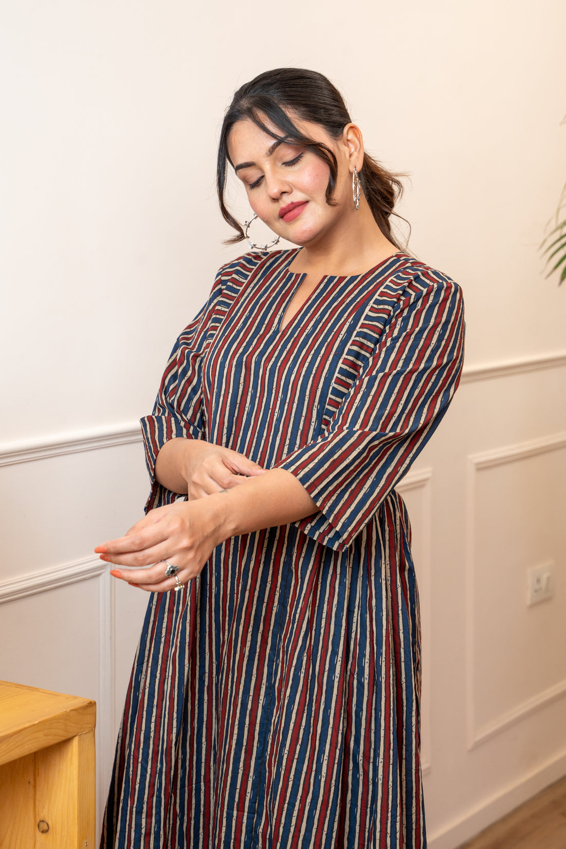 Sutrangi Leher Stripes Co-ord Set