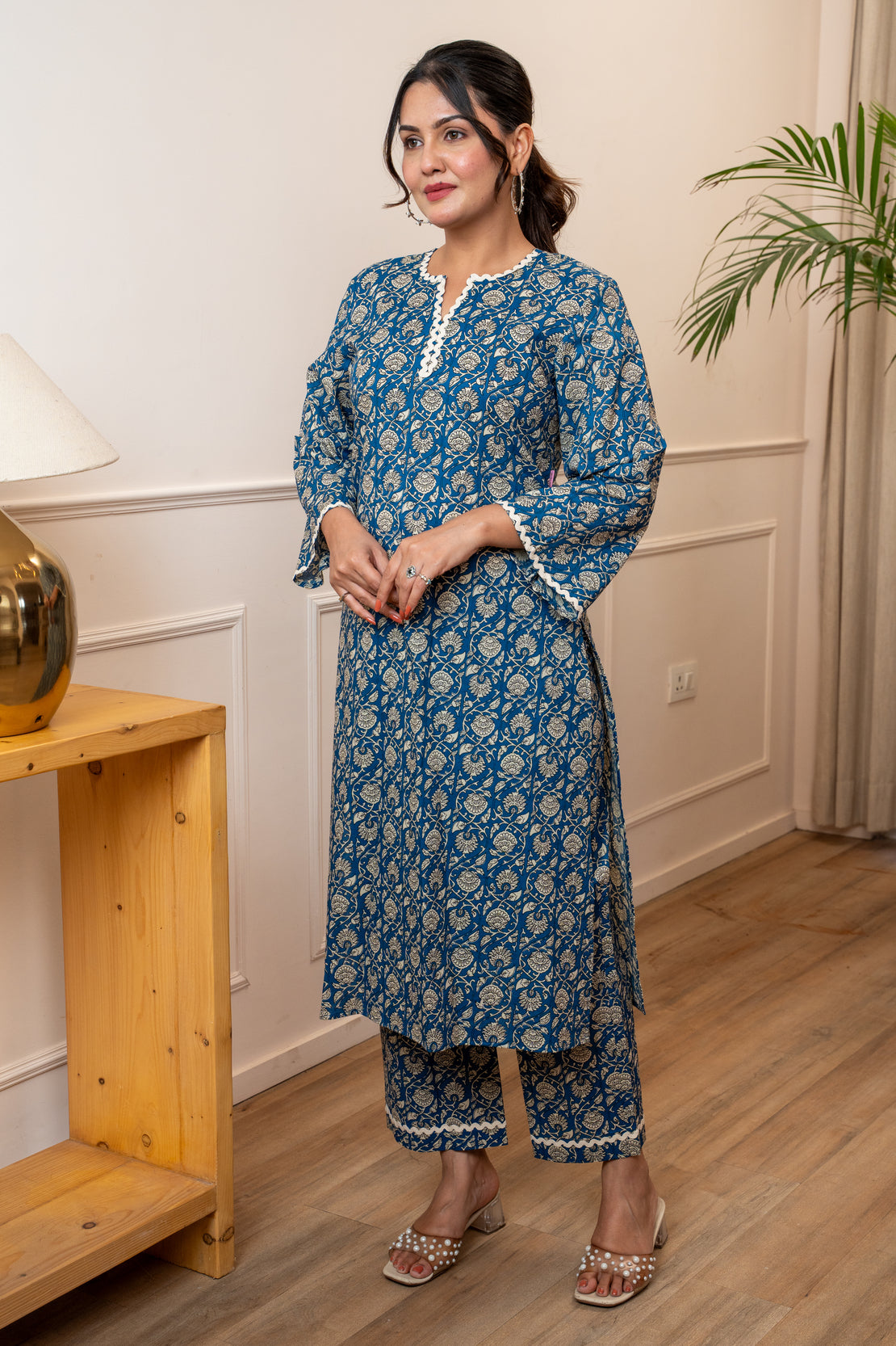 Everyday Bloom Blue Lace Co-ord Set