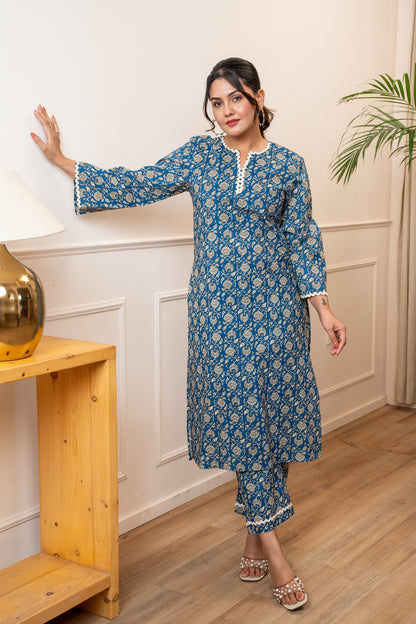 Everyday Bloom Blue Lace Co-ord Set