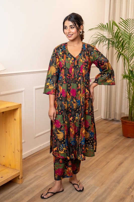 Rangrez Bazaar Pleated Co-ord Set