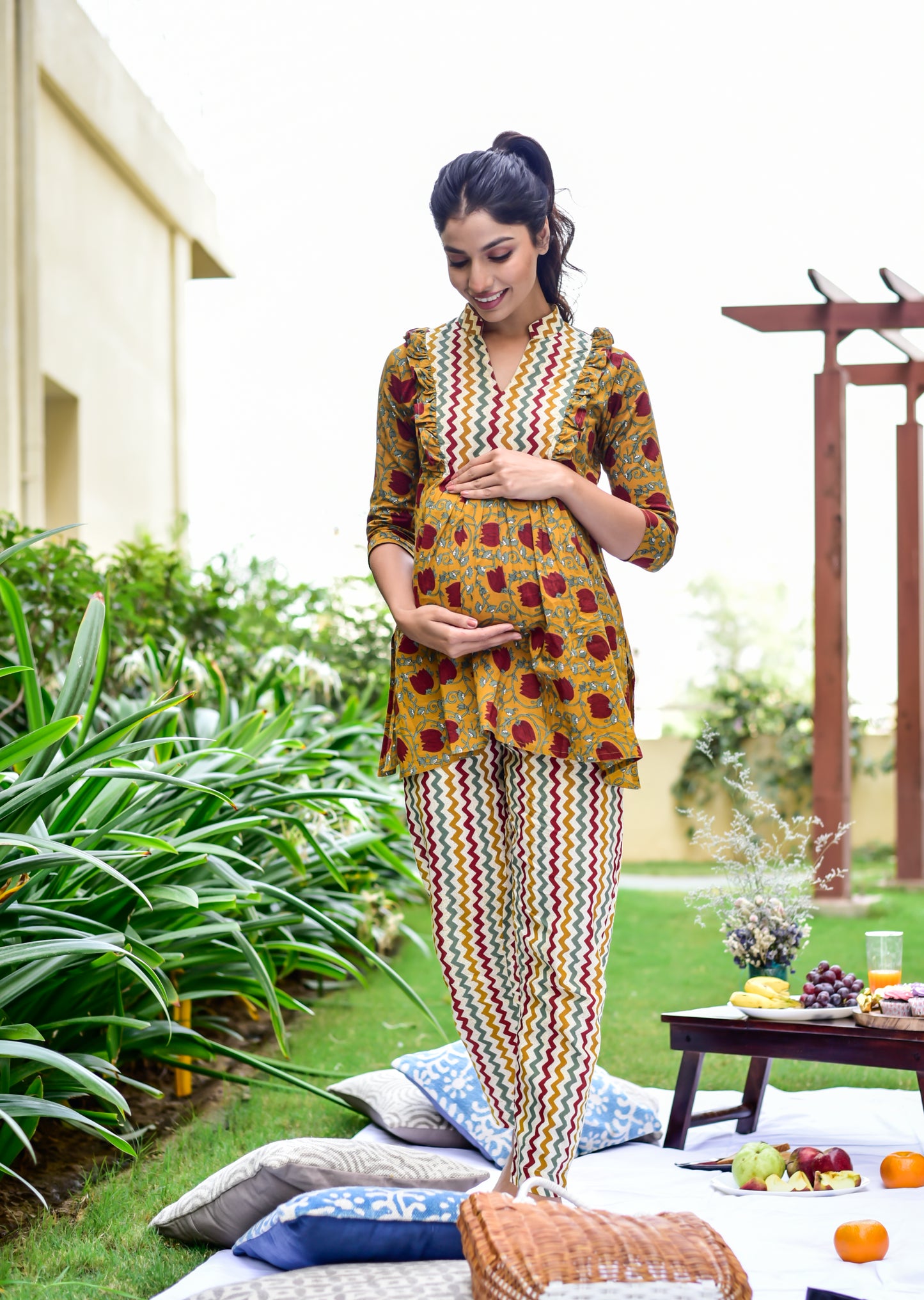 Mustard Blossom Maternity & Nursing Set