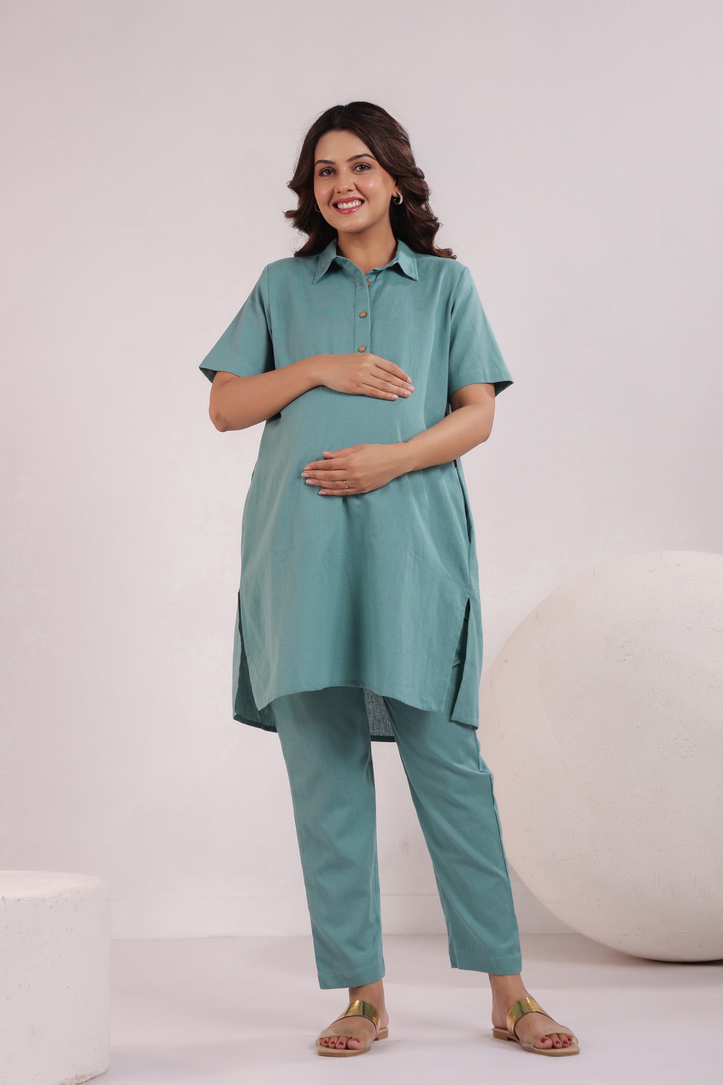 Aqua Grace Maternity & Nursing Co-ord Set