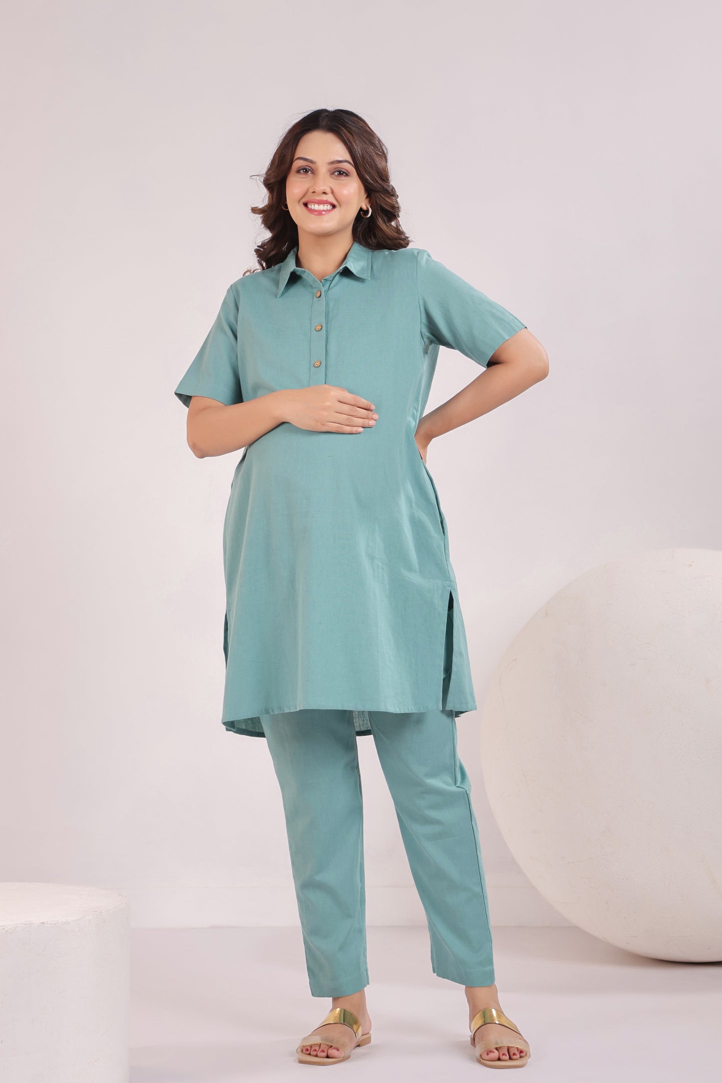Aqua Grace Maternity & Nursing Co-ord Set