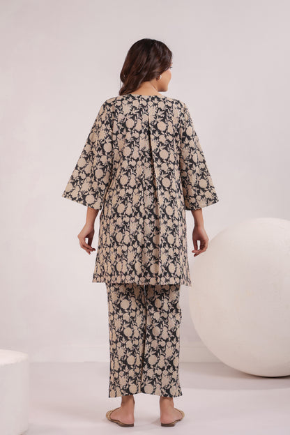 Bold Botanica Black  Maternity & Nursing Co-ord Set