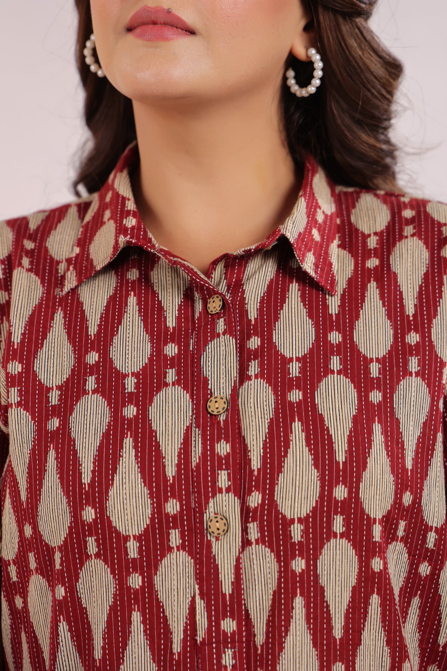 Radiant Red Cotton Co-ord Set