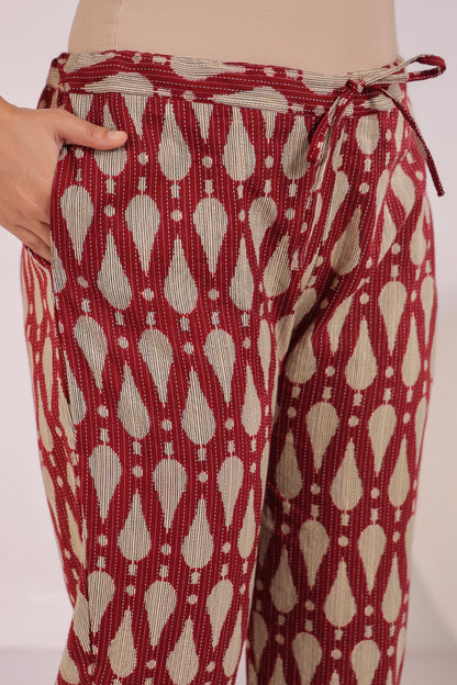 Radiant Red Maternity & Nursing Co-ord Set