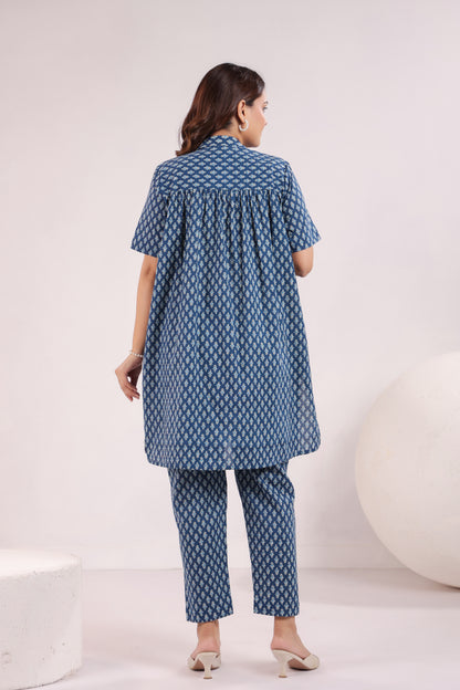 Indigo Impressions Cotton Co-ord Set
