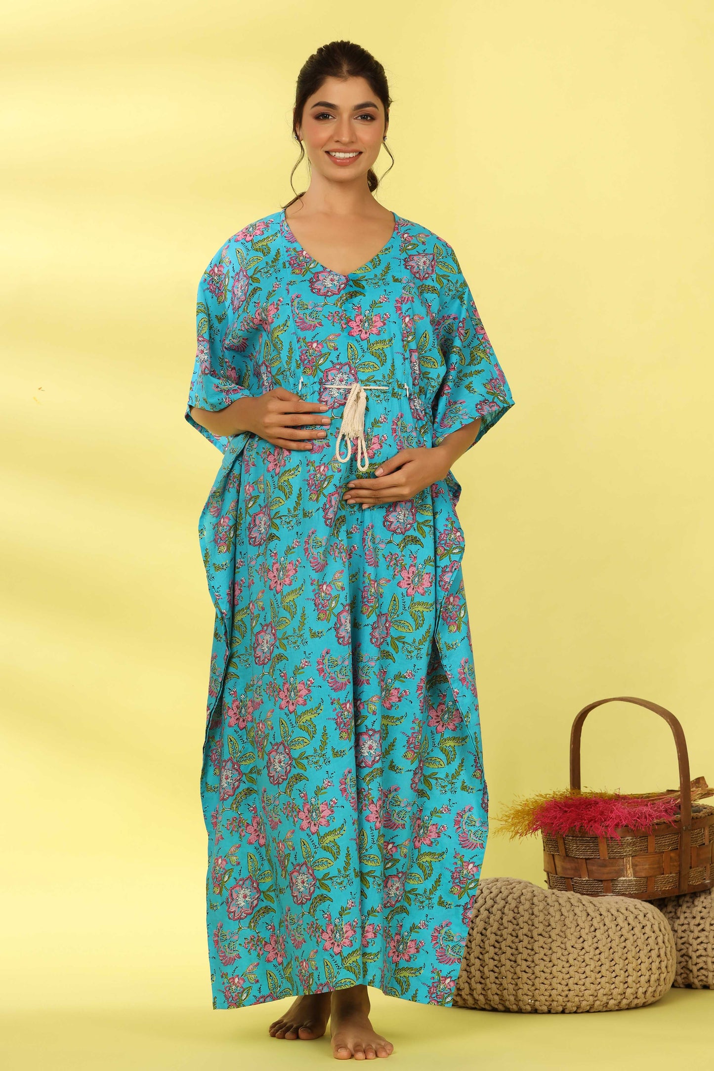 Whispers Of The Tropics Maternity & Nursing Kaftan