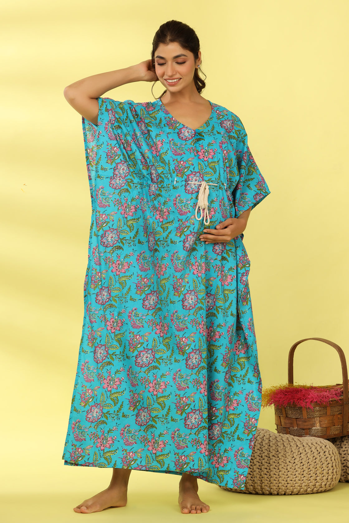 Whispers Of The Tropics Maternity & Nursing Kaftan