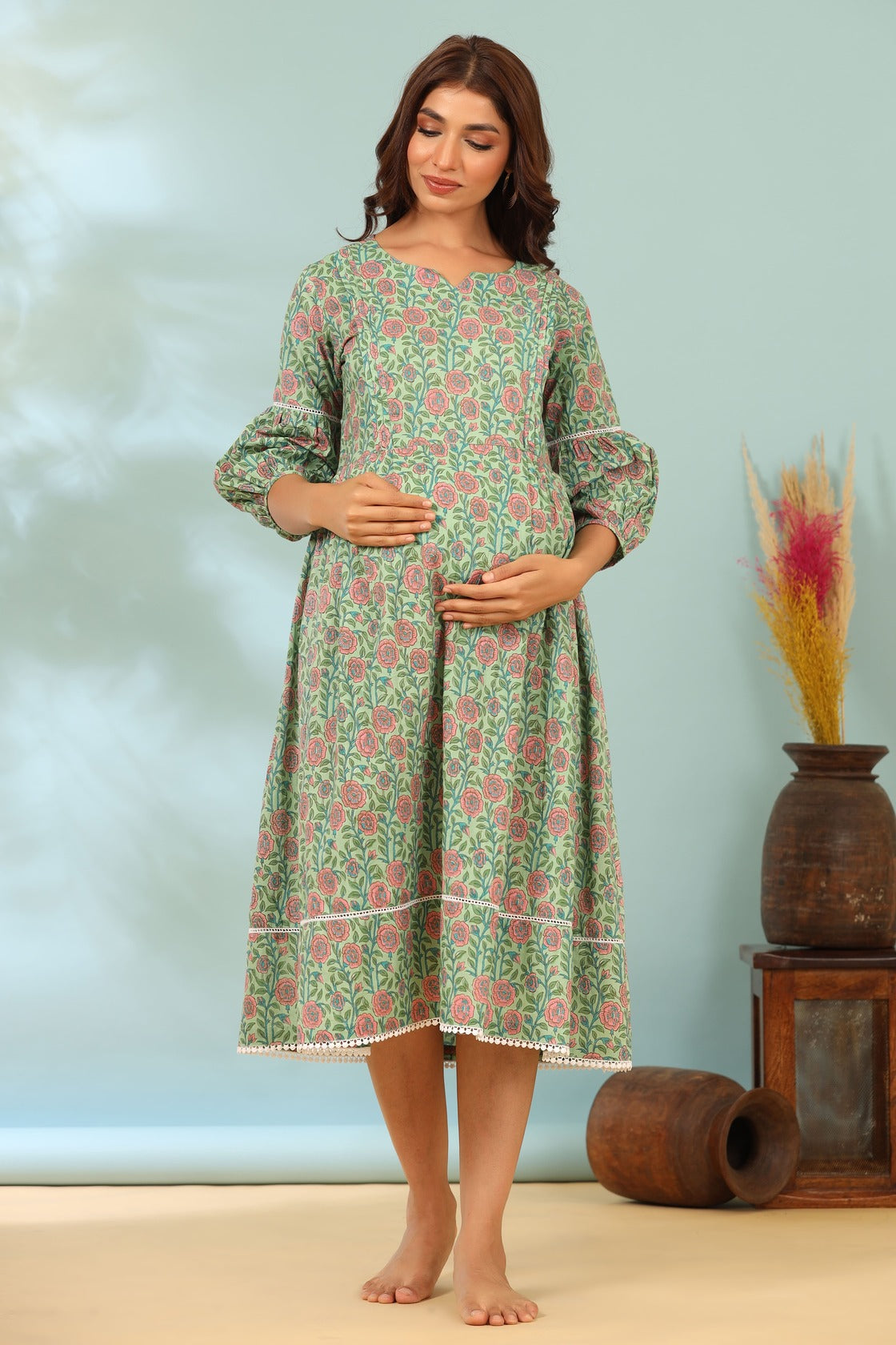 Spring Whisper Maternity & Nursing Dress