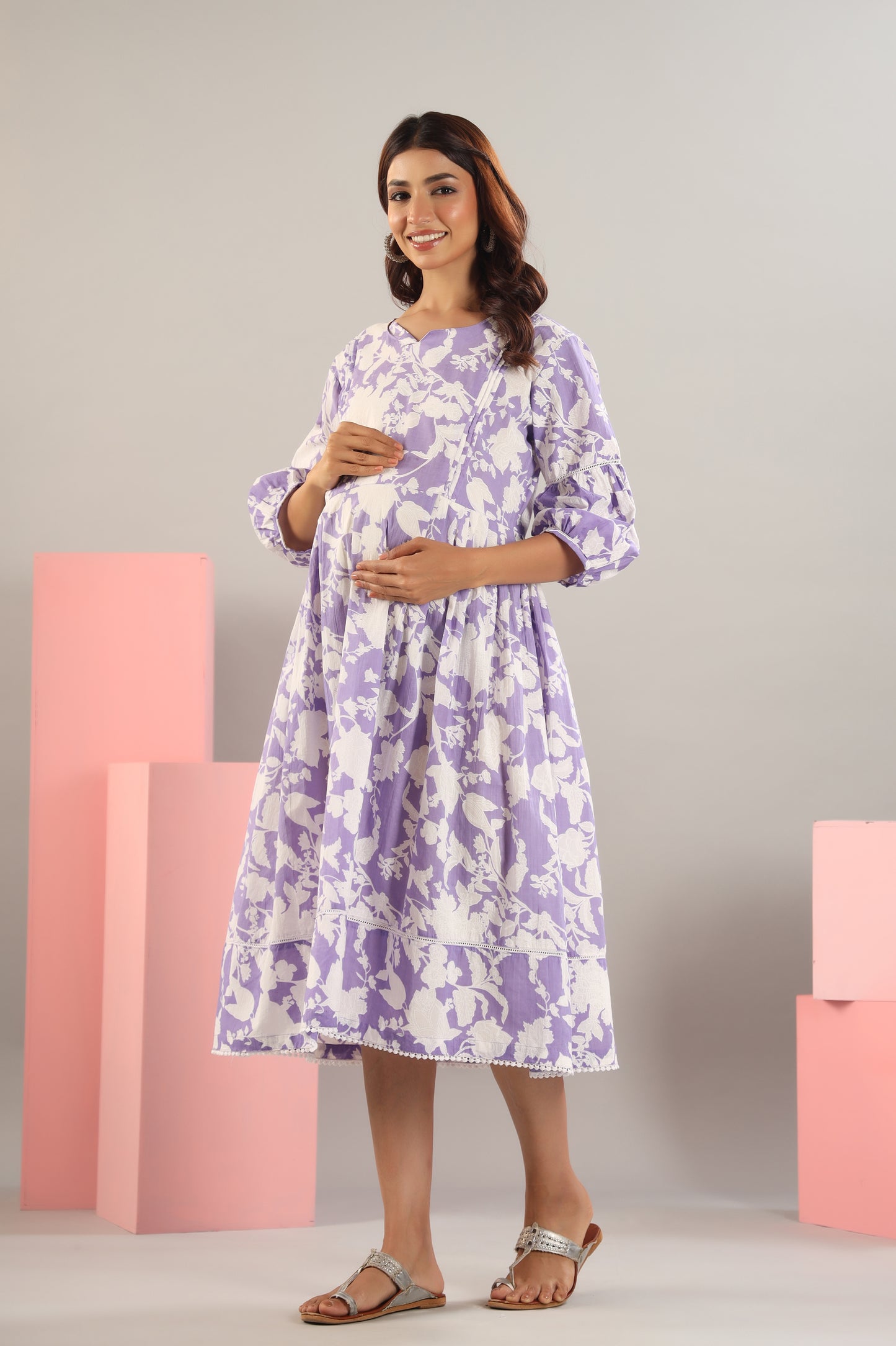 Plum Passion Maternity & Nursing Dress