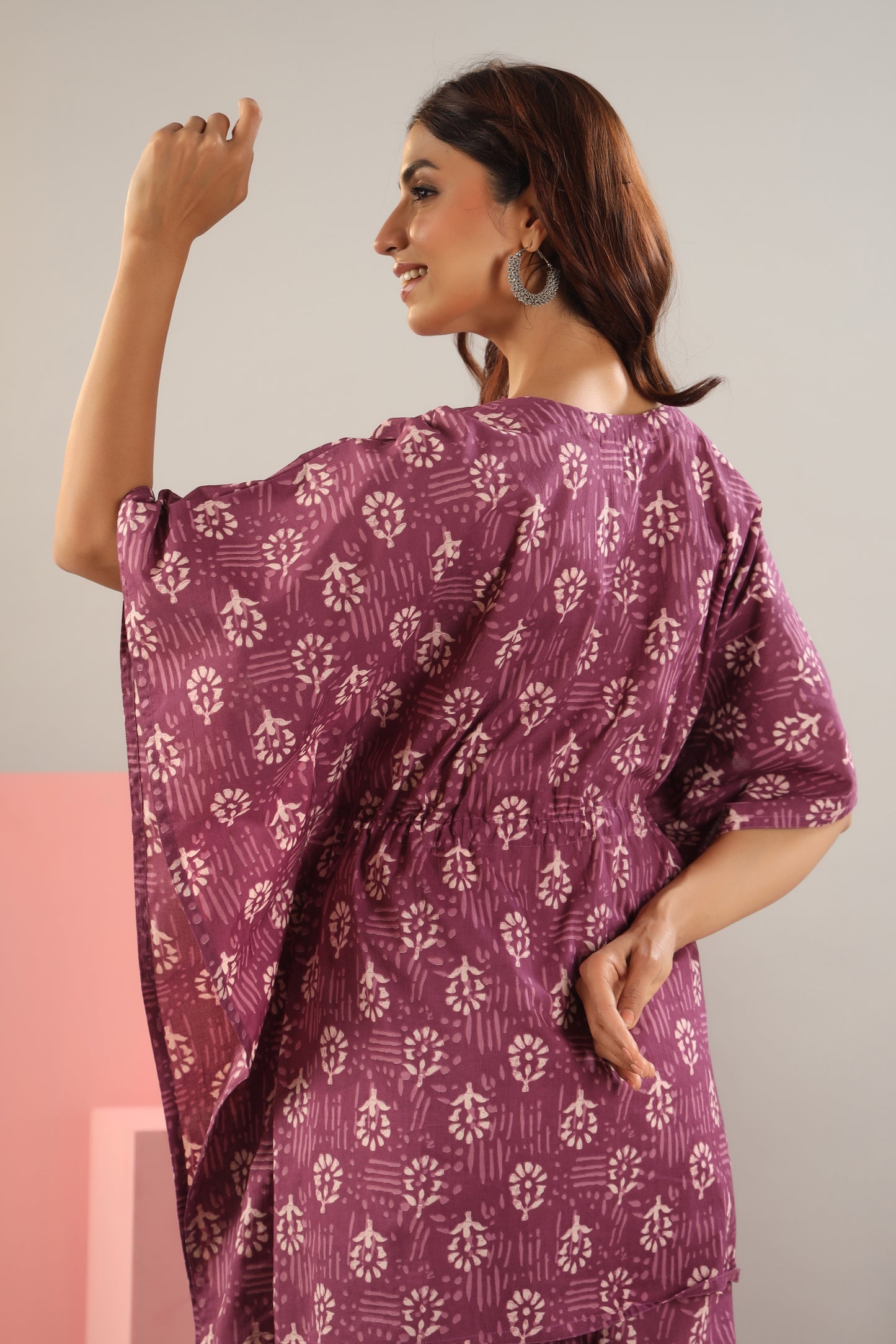 Plum Delight Maternity & Nursing Kaftan Set
