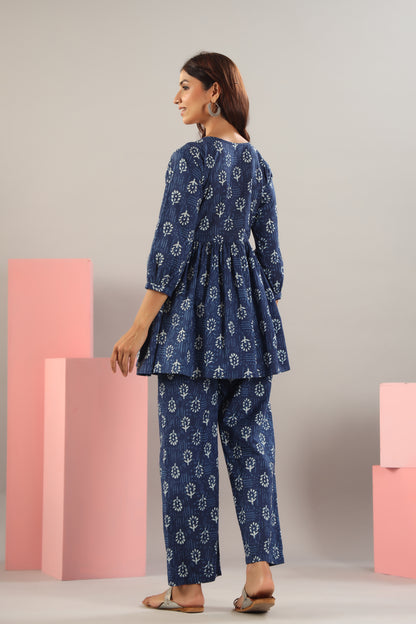 Floweret On Indigo Maternity & Nursing Set