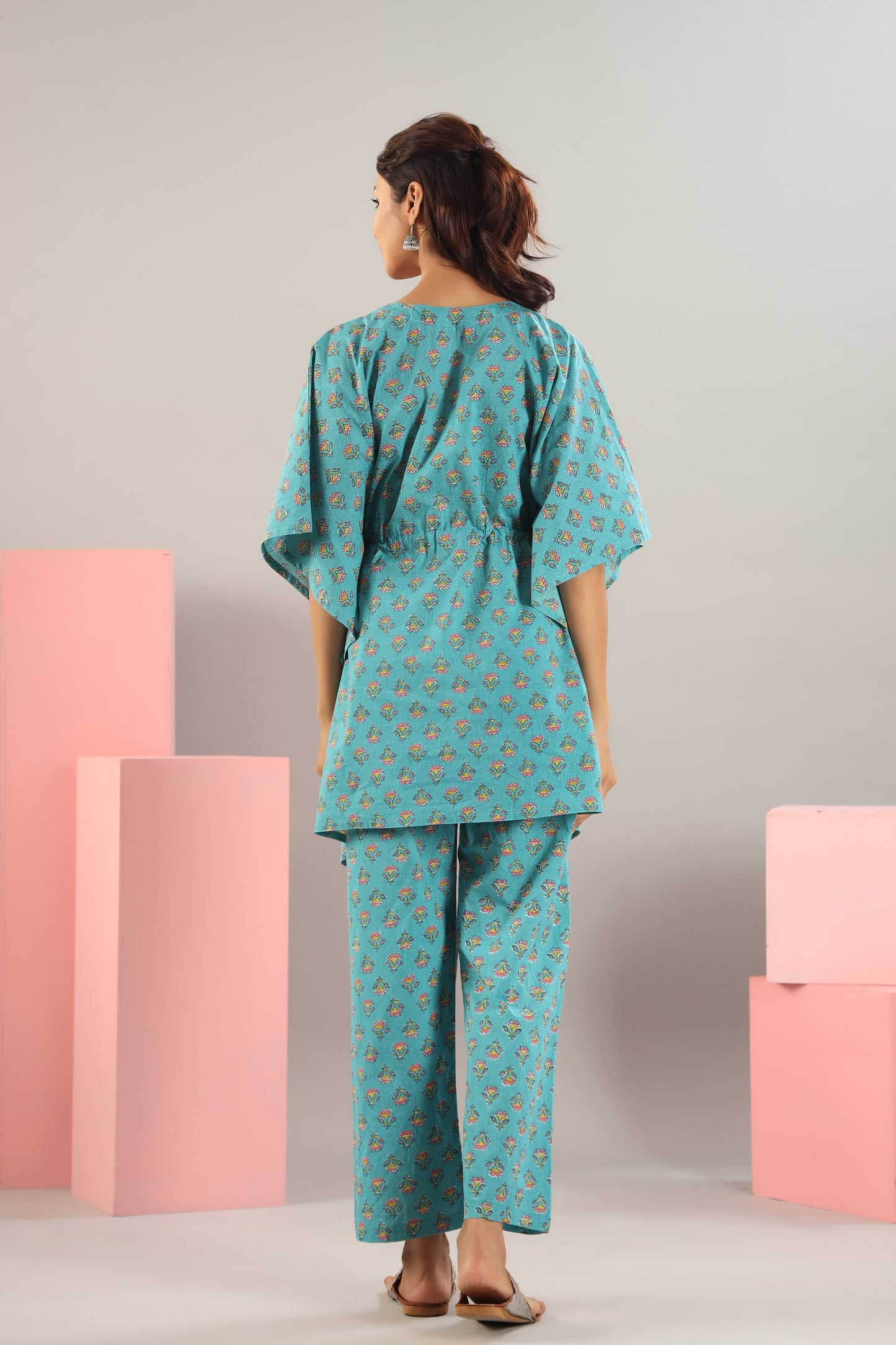 Cheeky Blue Maternity & Nursing Kaftan Set