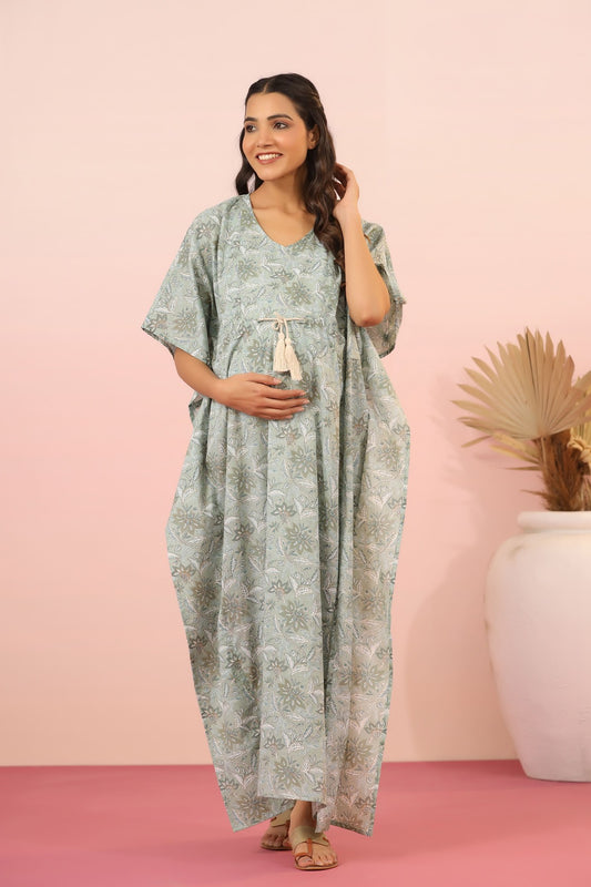 Savannah Safari Maternity & Nursing Kaftan