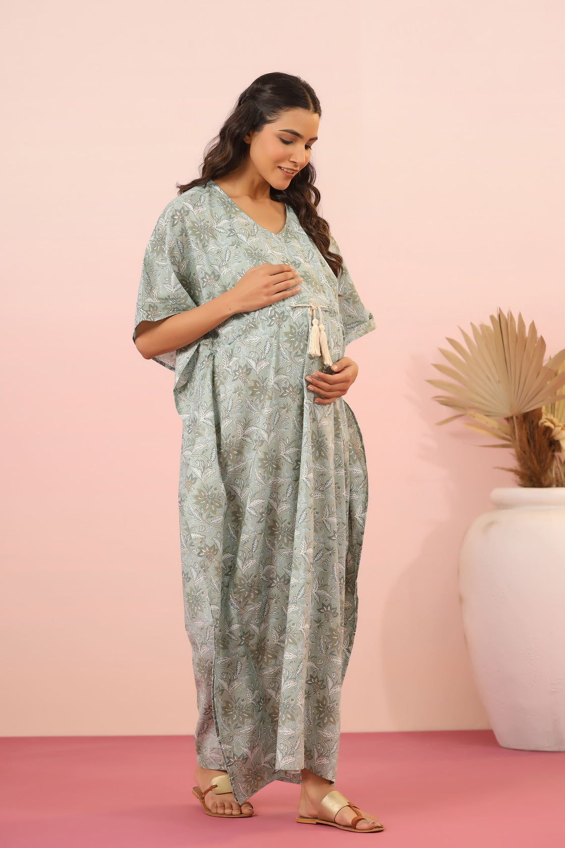 Savannah Safari Maternity & Nursing Kaftan