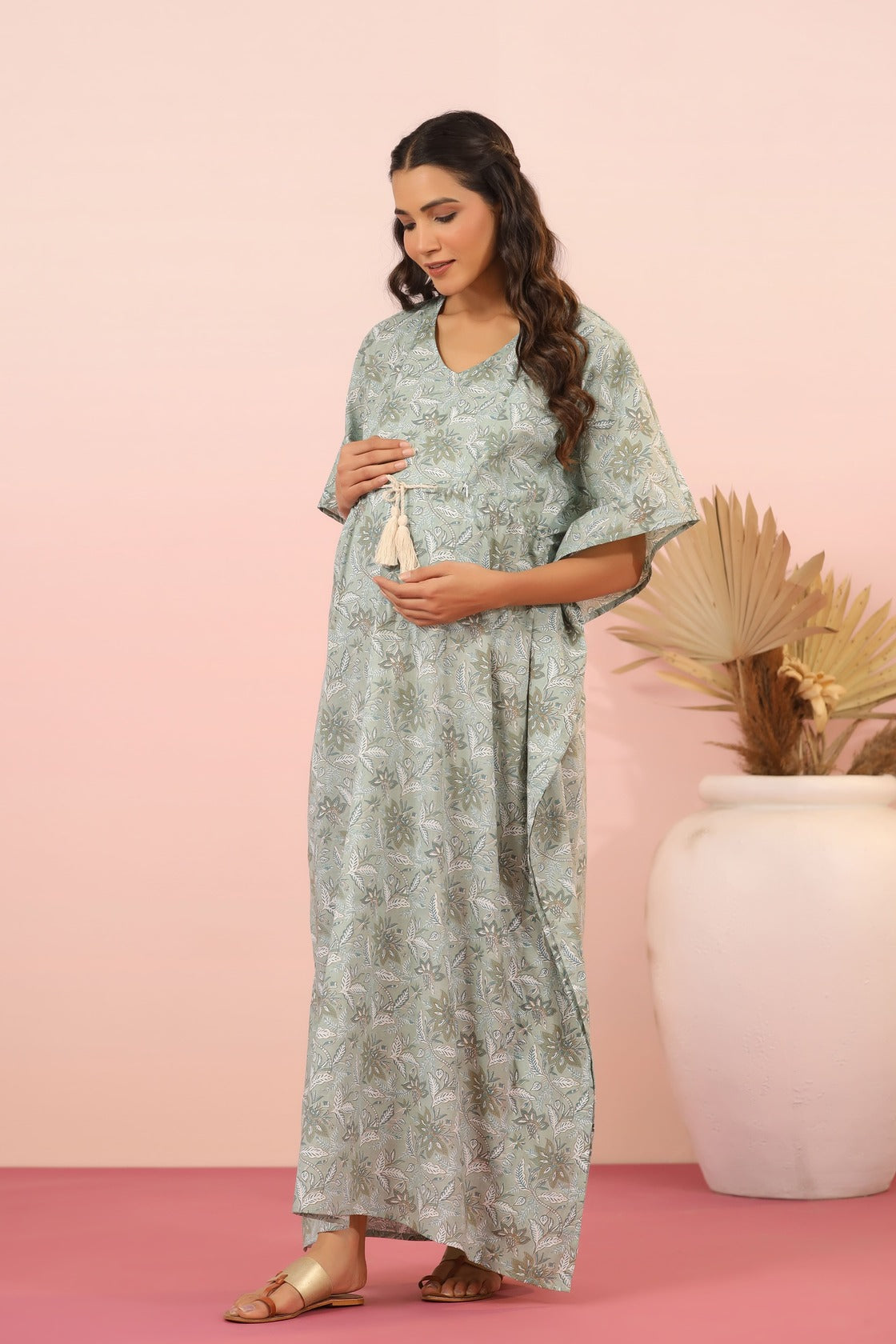 Savannah Safari Maternity & Nursing Kaftan