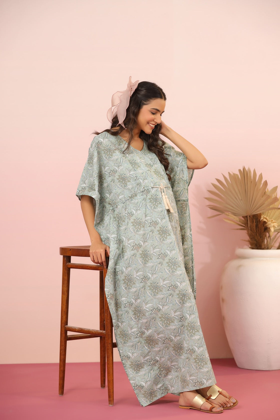 Savannah Safari Maternity & Nursing Kaftan