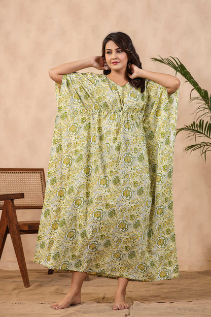 Lemonade Breeze Cotton Kaftan