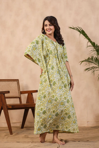 Lemonade Breeze Cotton Kaftan