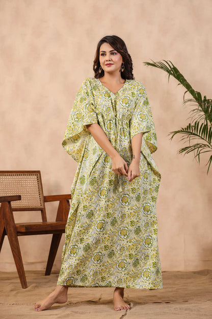 Lemonade Breeze Cotton Kaftan