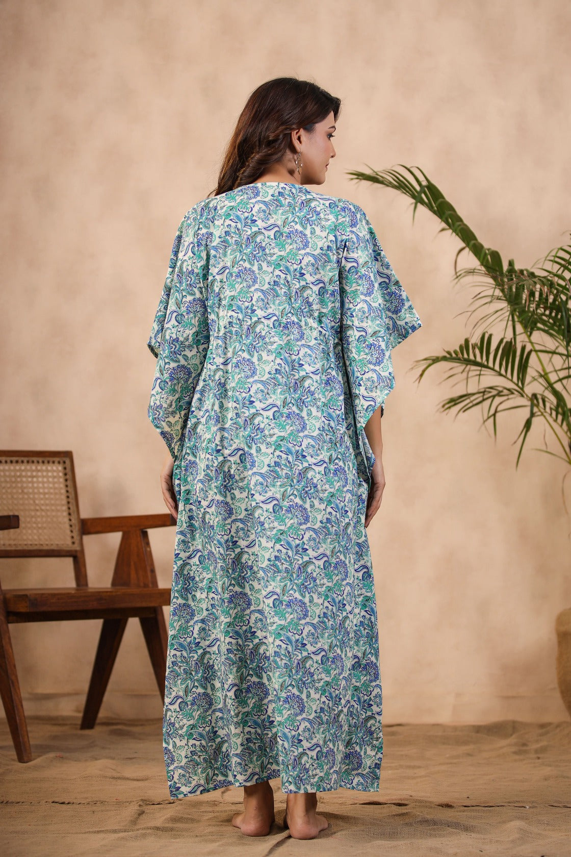 Aqua Life Cotton Kaftan