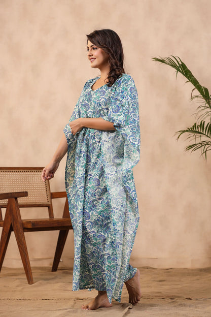 Aqua Life Cotton Kaftan