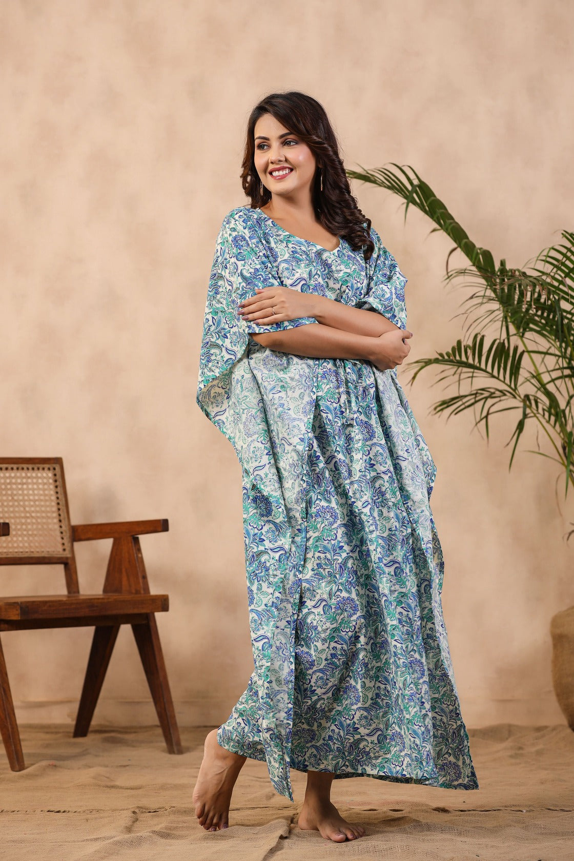 Aqua Life Cotton Kaftan