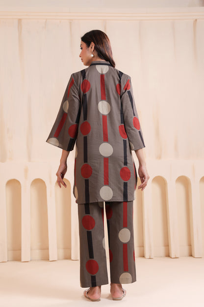 Tribal Echo Grey Maternity & Nursing Co-ord Set