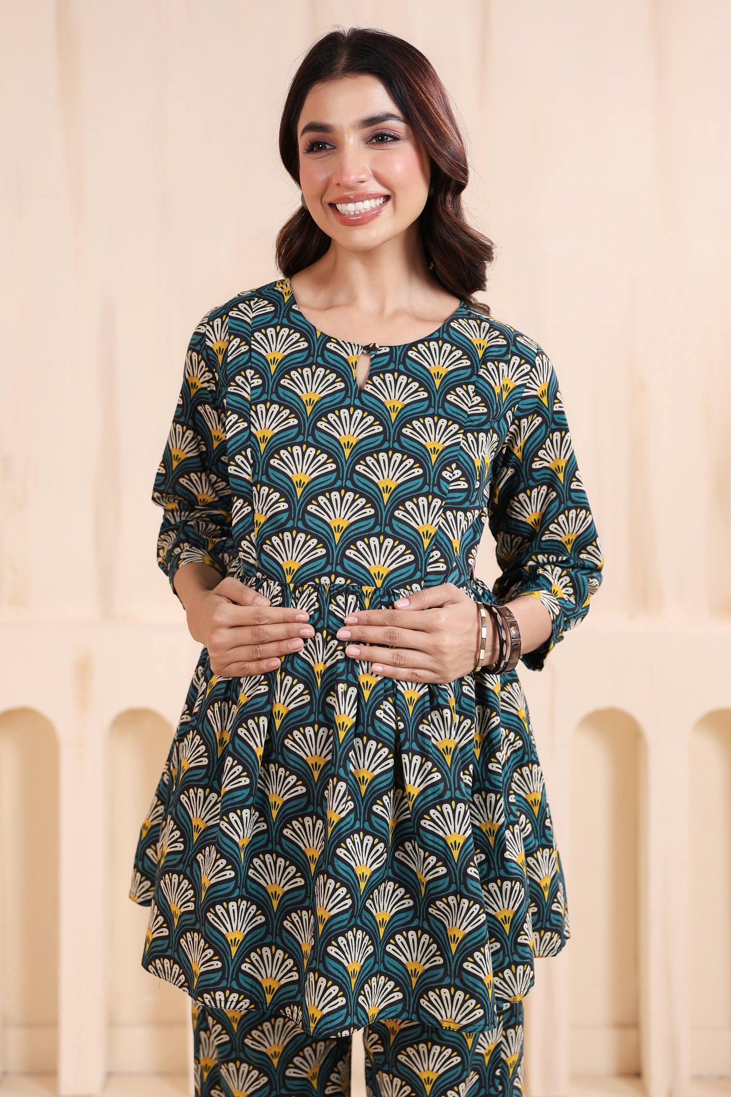 Black Bloom Maternity & Nursing Set