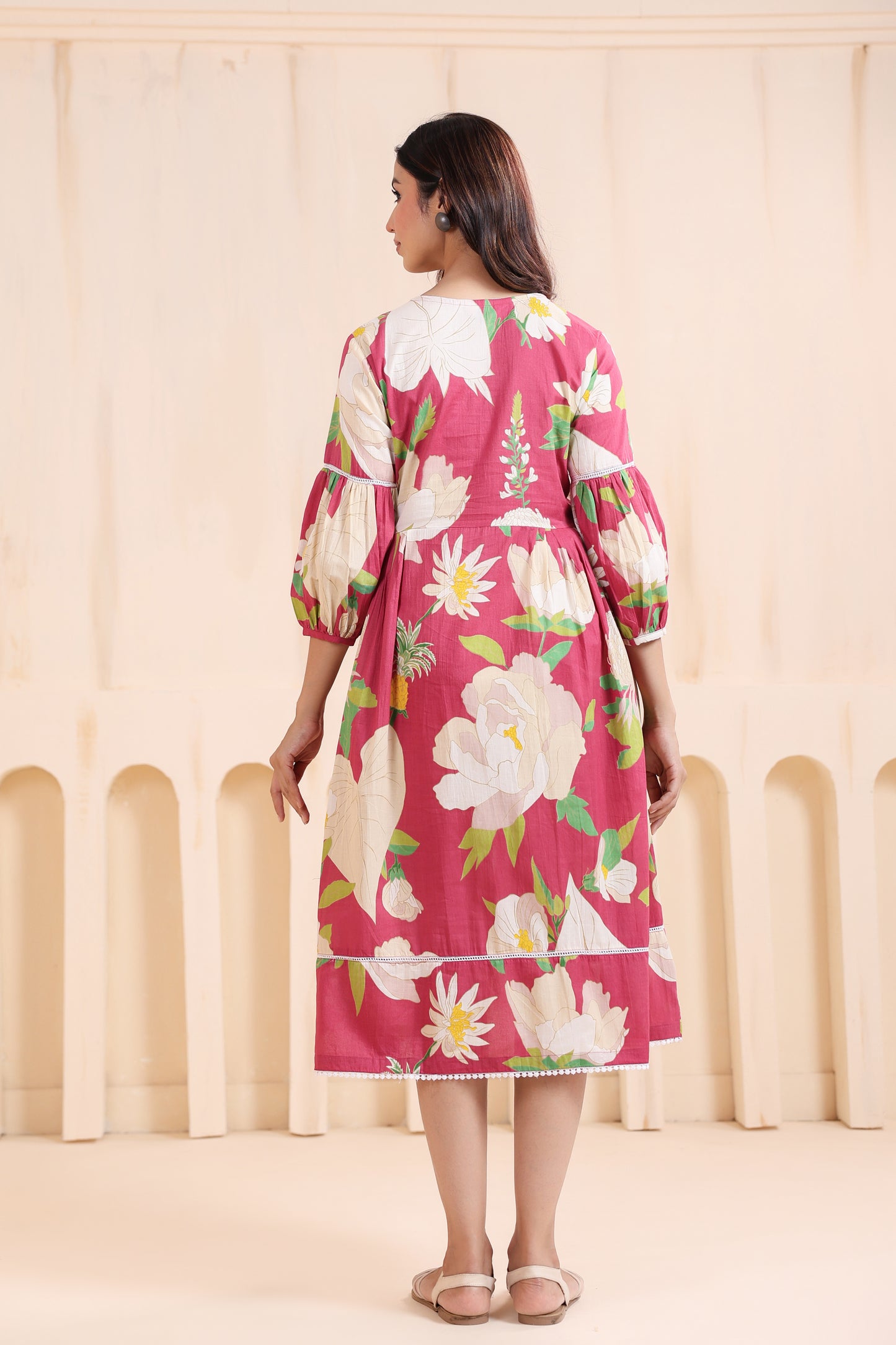 Desert Rose Pink Maternity & Nursing Dress