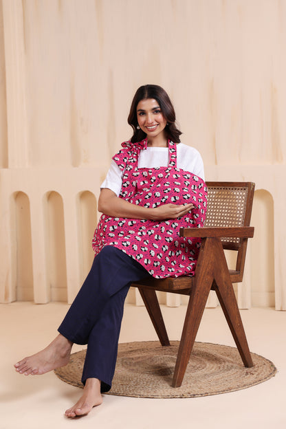 Panda Paradise Pink Feeding Cover