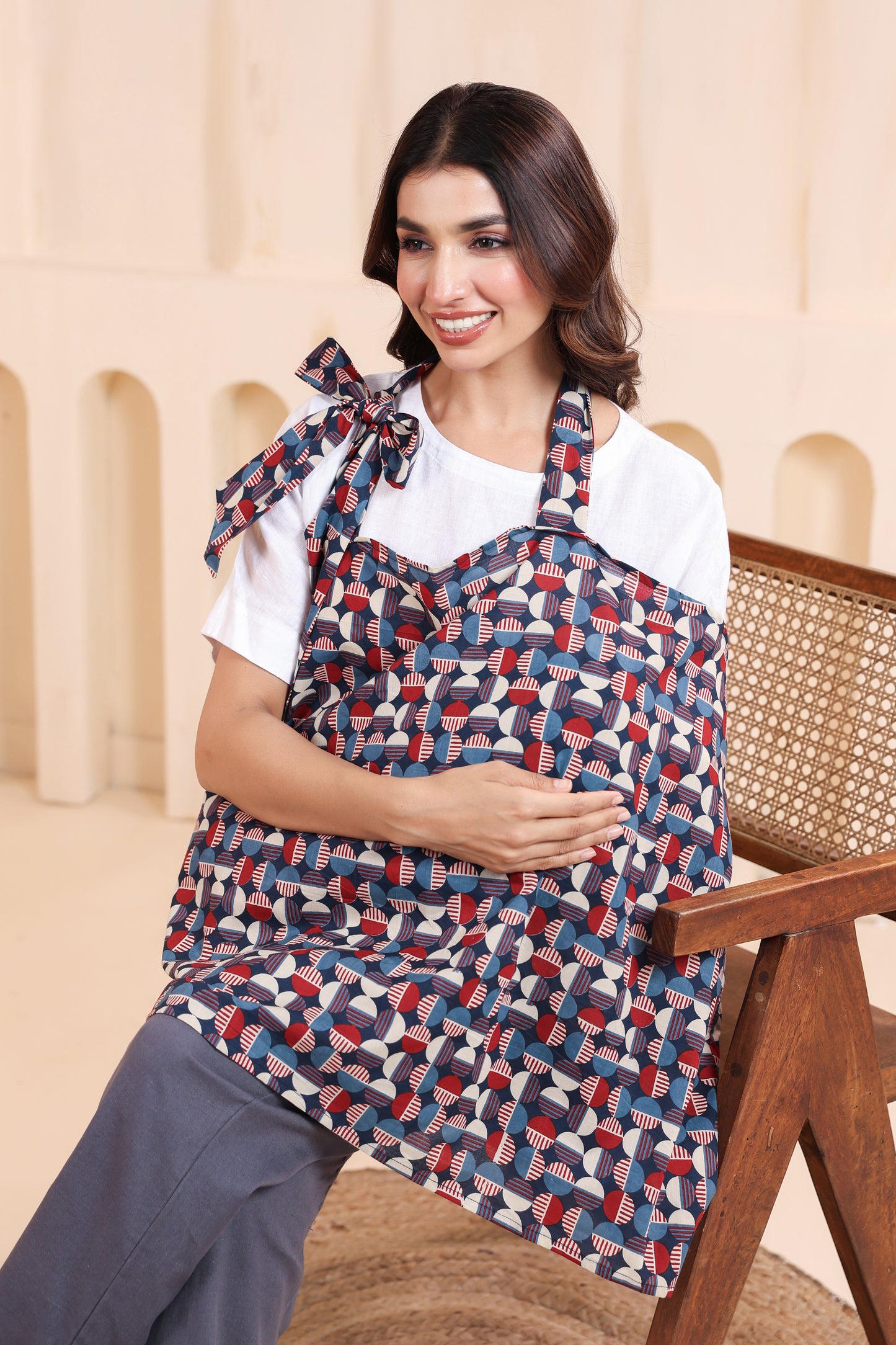 Circles on Blue Feeding Cover